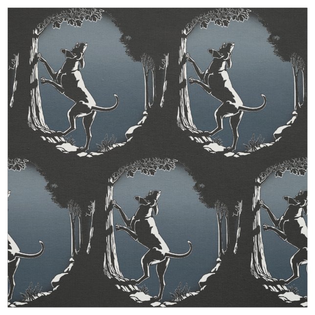 Hound Dog Art Fabric Fabric Hunting Dog Pattern (Swatch)