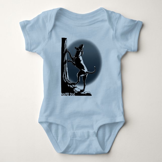 Hound Dog Baby's Creeper Custom Dog Baby One-Piece (Front)