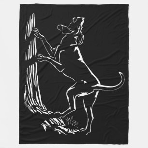 Hound Dog Blanket Hunting Dog Art Fleece Blankets