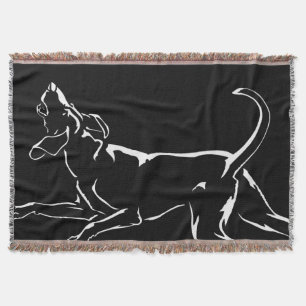 Hound Dog Blanket Hunting Dog Art Throw Blanket