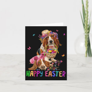 Hound Dog Bunny Easter Costume Rabbit Happy Easter Card