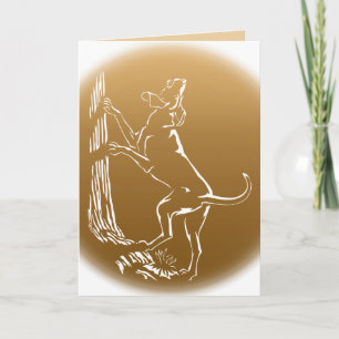 Hound Dog Cards Personalised Dog Art Greeting Card