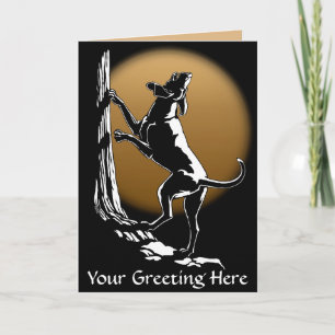 Hound Dog Cards Personalised Dog Art Greeting Card