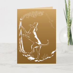 Hound Dog Cards Personalised Dog Art Greeting Card