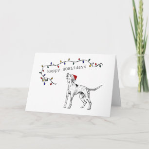 Hound Dog Christmas Card - blank inside