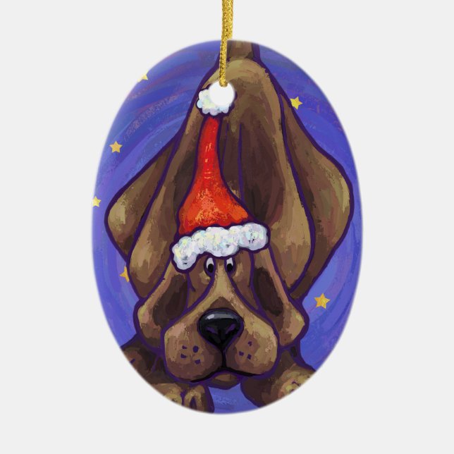 Hound Dog Christmas Ornament (Front)