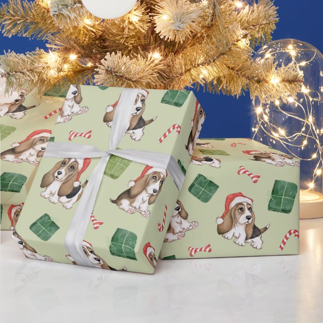 Hound Dog Christmas Wrapping Paper (Holidays)