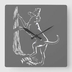 Hound Dog Clock Hunting Dog Art Wall Clock