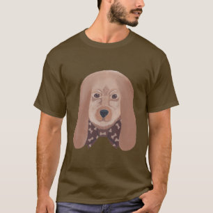 Hound Dog Face Bone Bow Tie Tee Shirts