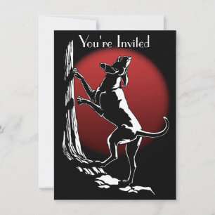 Hound Dog Invitations Personalise Hunting Dog Card