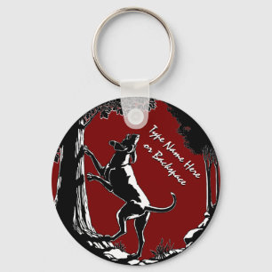 Hound Dog Keychain Personalised Hunting Dog Gift