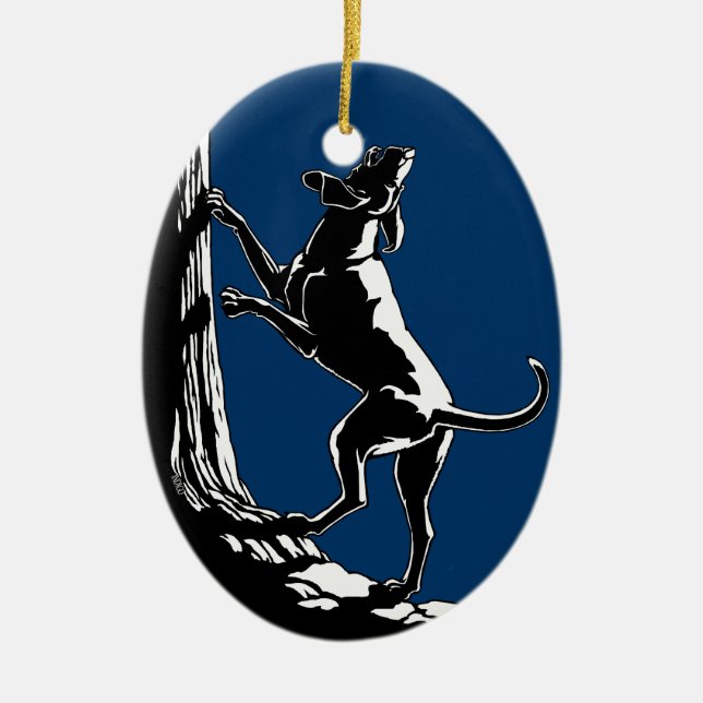 Hound Dog Ornament Custom Hunting Dog Decoration (Front)