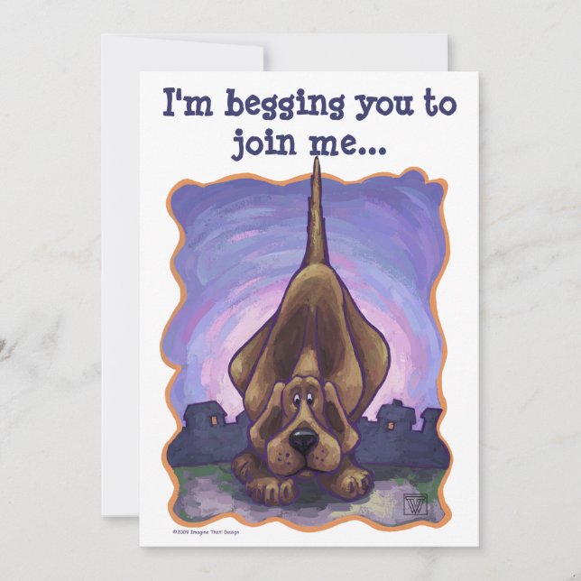 Hound Dog Party Centre Invitation (Front)