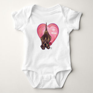 Hound Dog Valentine's Day Baby Bodysuit