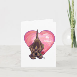 Hound Dog Valentine's Day Holiday Card
