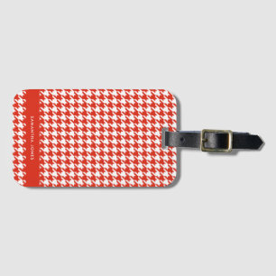 Hounds Tooth Personalised  Luggage Tag