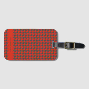 Hounds Tooth Personalized  Luggage Tag