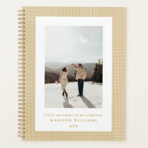 Houndstooth Aztec Gold frame photo  Planner