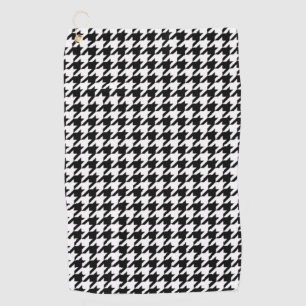 Houndstooth Black and White Golf Towel