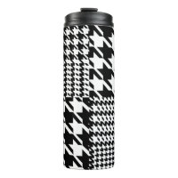 Houndstooth Black And White Patchwork Pattern
