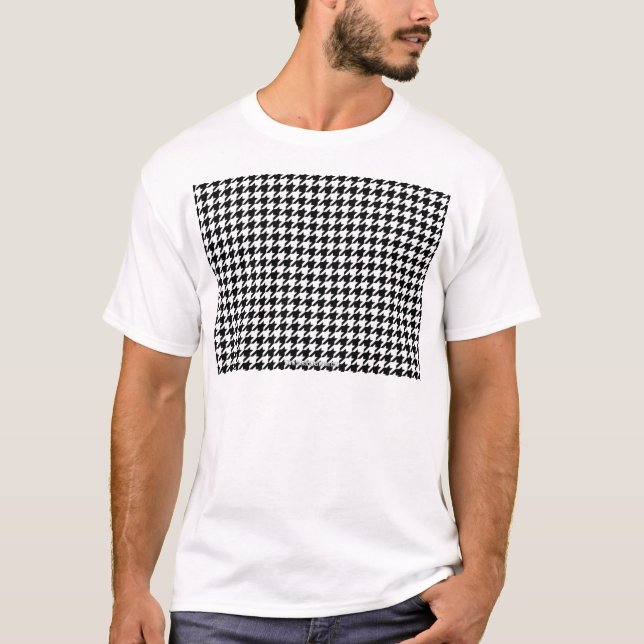 Houndstooth, Blank and White T-Shirt (Front)