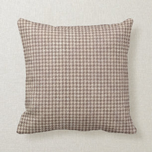 Houndstooth Brown Pattern Cushion