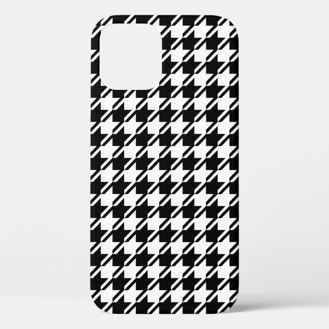 Houndstooth BW Rpt Pattern Case-Mate iPhone Case (Back)