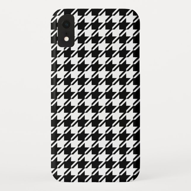 Houndstooth BW Rpt Pattern Case-Mate iPhone Case (Back)