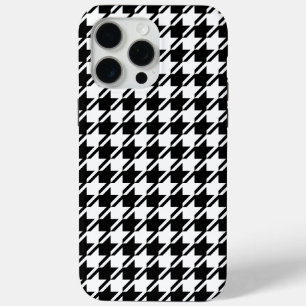 Houndstooth BW Rpt Pattern iPhone 15 Pro Max Case