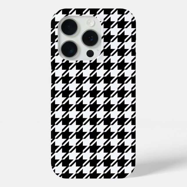 Houndstooth BW Rpt Pattern Case-Mate iPhone Case (Back)