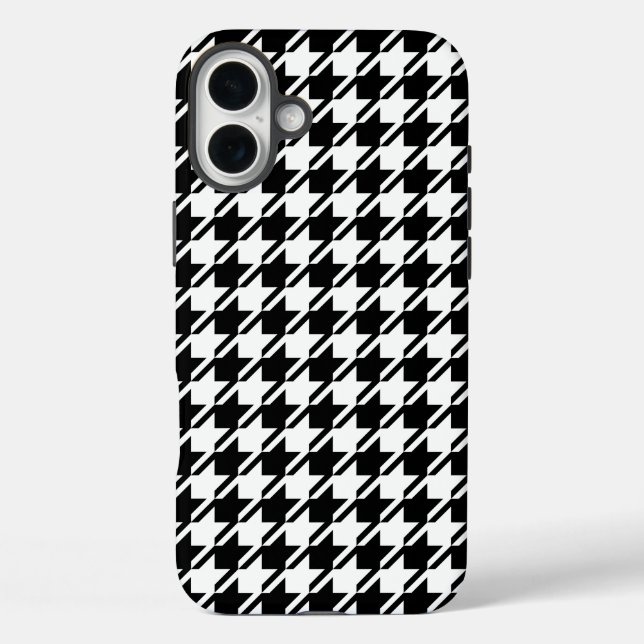 Houndstooth BW Rpt Pattern Case-Mate iPhone Case (Back)