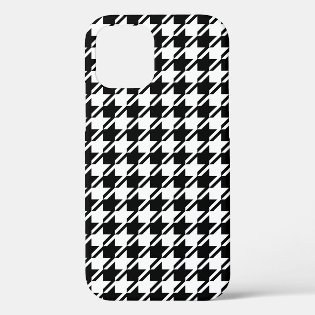 Houndstooth BW Rpt Pattern Case-Mate iPhone Case (Back)