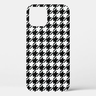 Houndstooth BW Rpt Pattern iPhone 12 Case