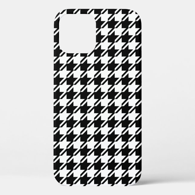 Houndstooth BW Rpt Pattern Case-Mate iPhone Case (Back)