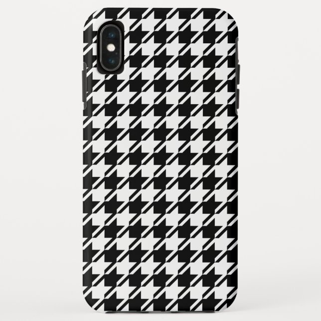 Houndstooth BW Rpt Pattern Case-Mate iPhone Case (Back)