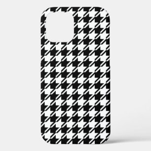 Houndstooth BW Rpt Pattern iPhone 12 Case