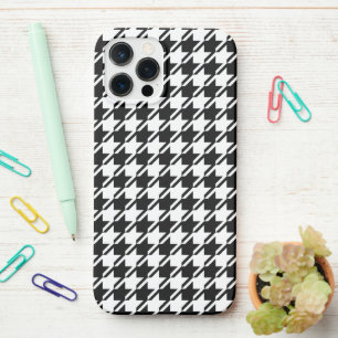 Houndstooth BW Rpt Pattern iPhone 12 Pro Max Case