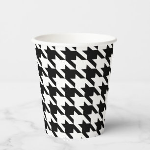 Houndstooth Check Paper Cup