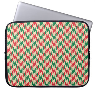 Houndstooth check pattern, dog tooth design. laptop sleeve