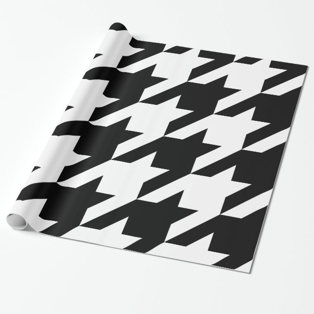 HOUNDSTOOTH CHECK WRAPPING PAPER (Unrolled)