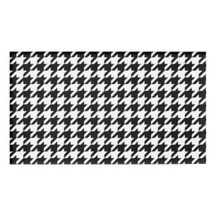 Houndstooth - Customise Background Colour Name Tag