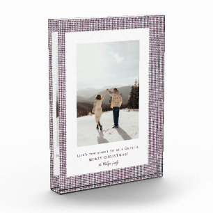 Houndstooth Dark Byzantium frame photo Block