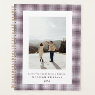 Houndstooth Dark Byzantium frame photo Planner