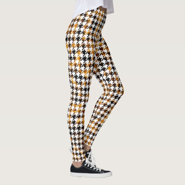 Houndstooth Flames of Plasma Pattern Leggings (Right)