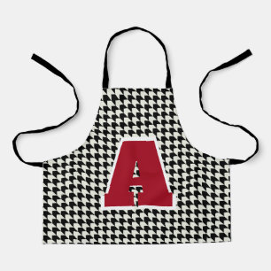 Houndstooth monogram  apron