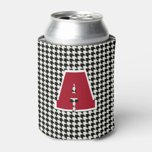 Houndstooth monogram can cooler