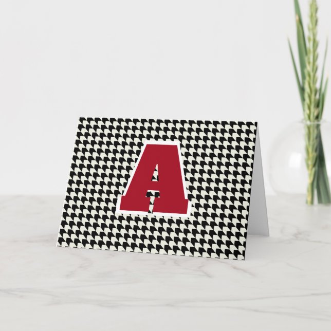 Houndstooth monogram card (Front)