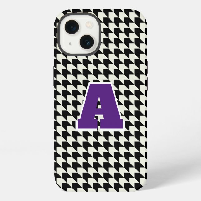 Houndstooth monogram  Case-Mate iPhone case (Back)