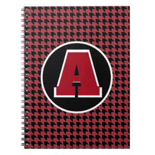Houndstooth monogram  notebook