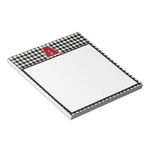 Houndstooth monogram  notepad